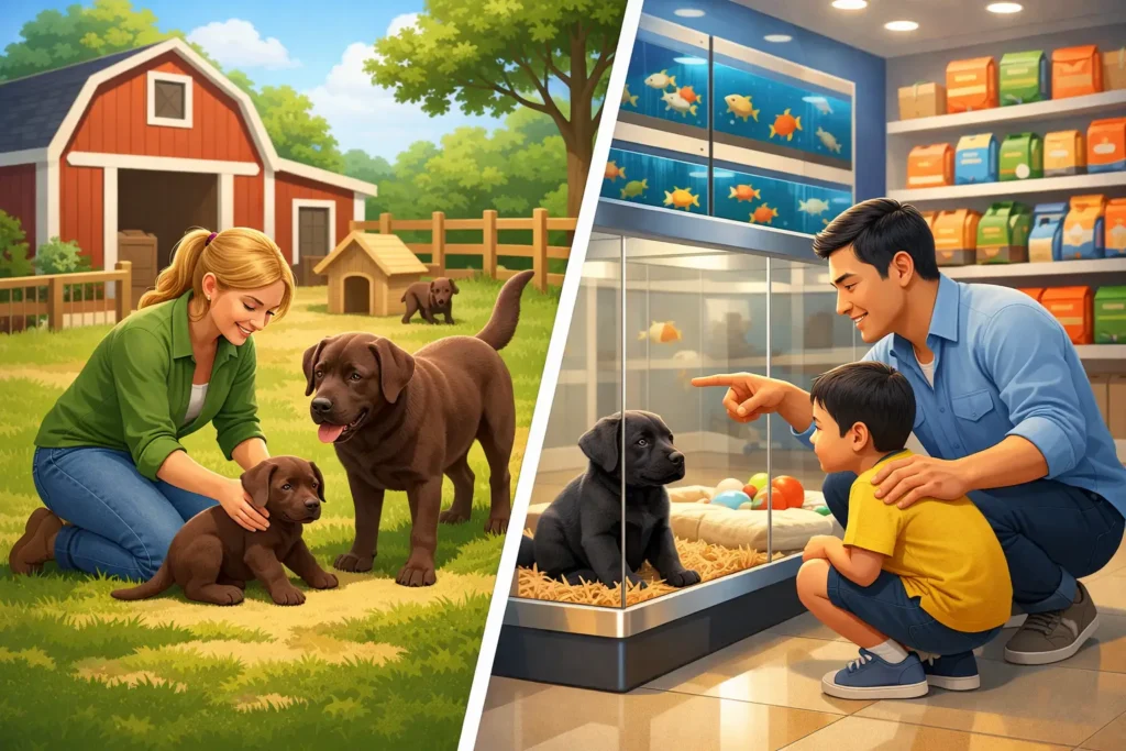Labrador Breeder Versus Pet Store